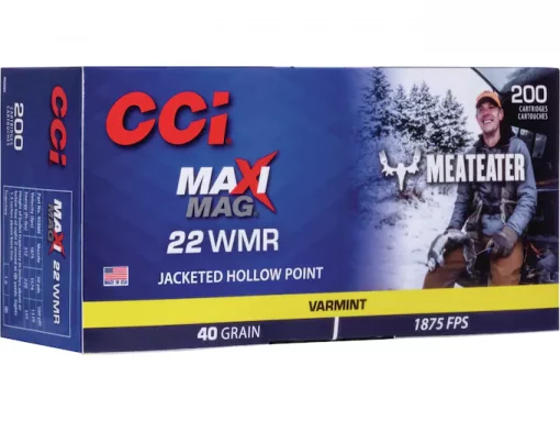 CCI Maxi-Mag MeatEater Special Edition Ammunition 22 Winchester Magnum Rimfire (WMR) 40 Grain Jacketed Hollow Point